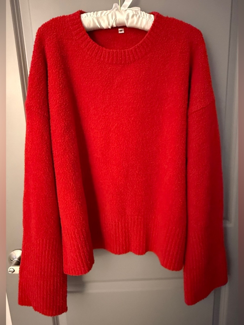 Women's Cozy Red Crewneck Sweater